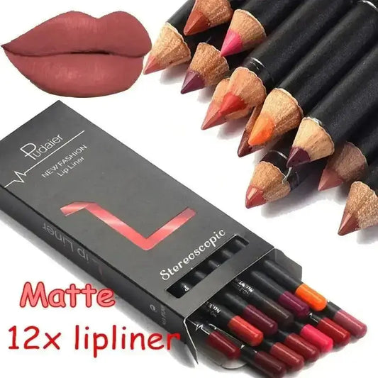 12 Colors Lip Liner Pencil My Store